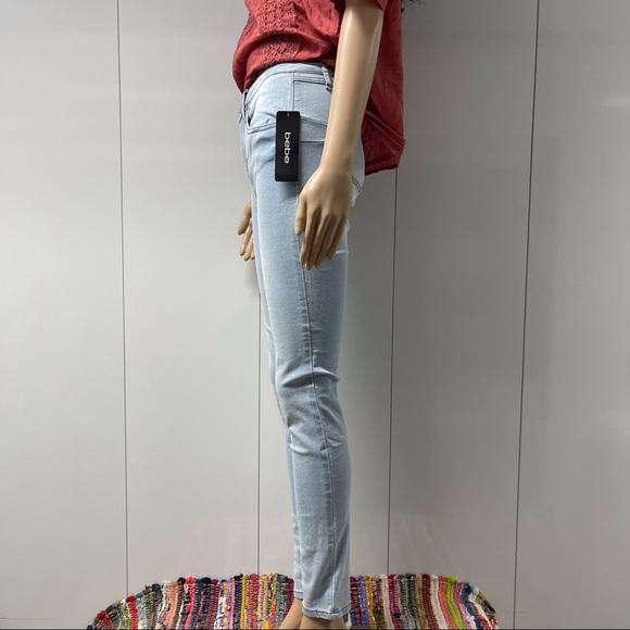 BEBE RHINESTONE SKINNY JEANS - Picture 6 of 8